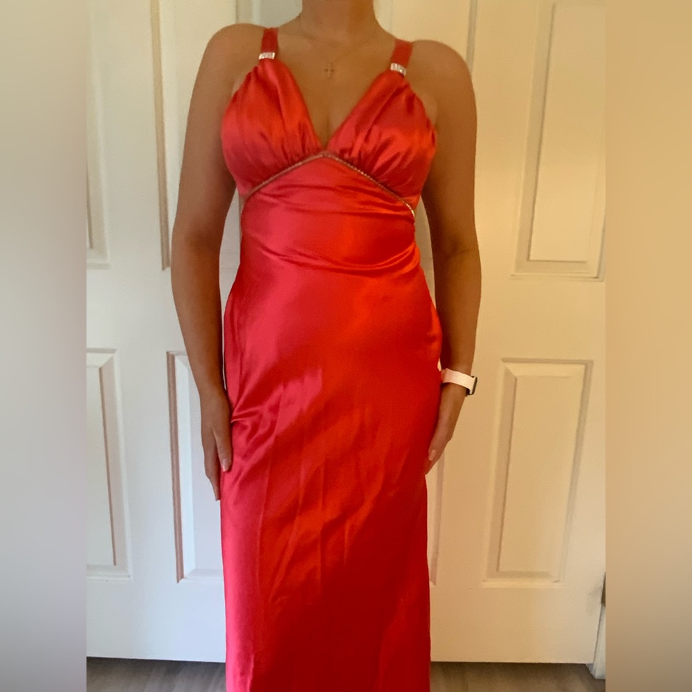 Red/pink vintage maxi dress